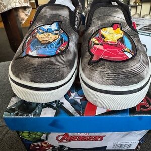 Marvel Superhero Slip-On Shoes with Black and Red Accents